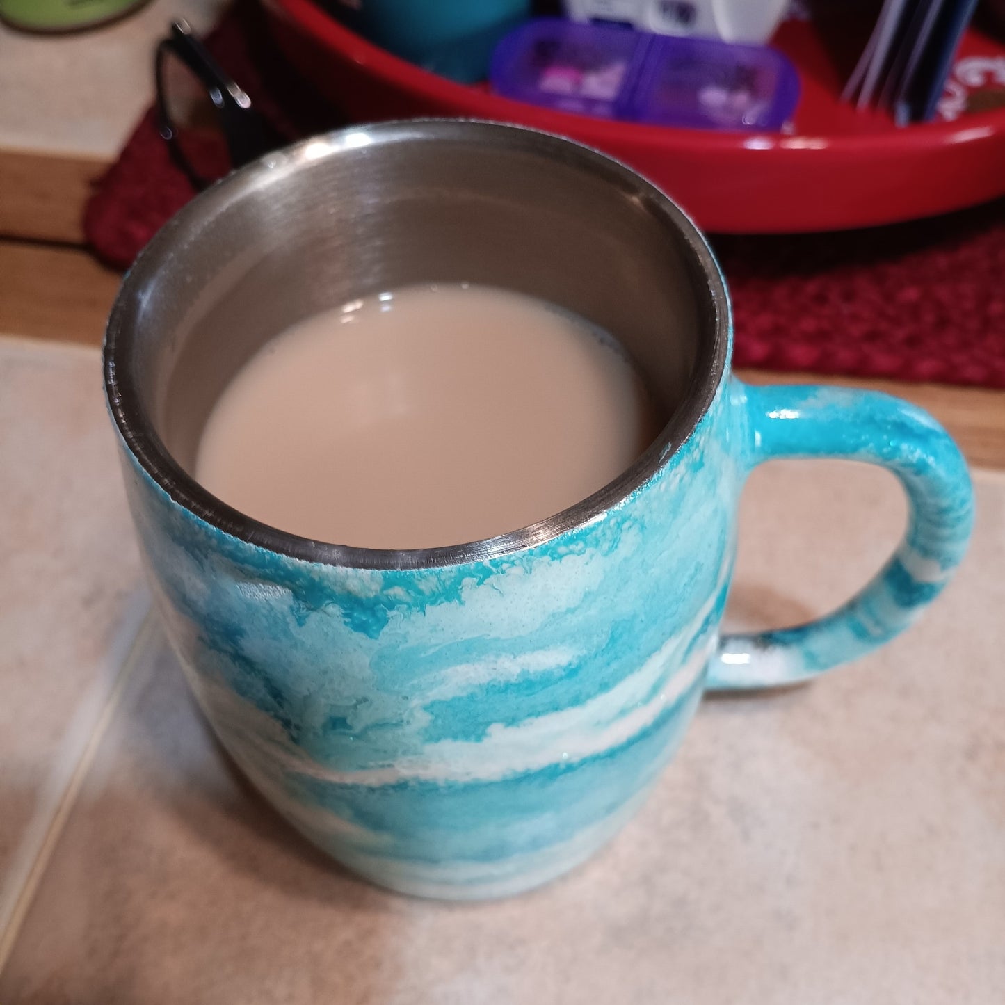 Custom Epoxy Coffee Mug with Lid