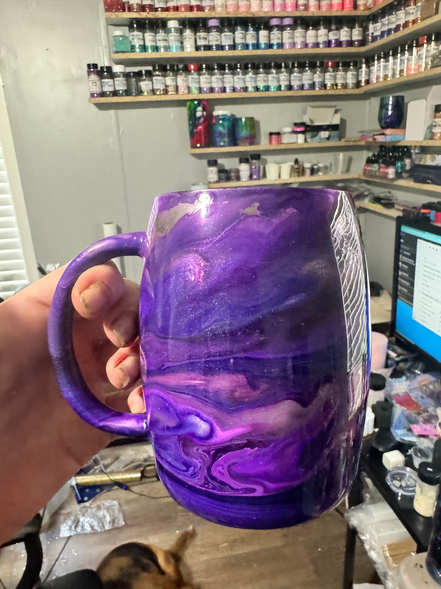 Custom Epoxy Coffee Mug with Lid