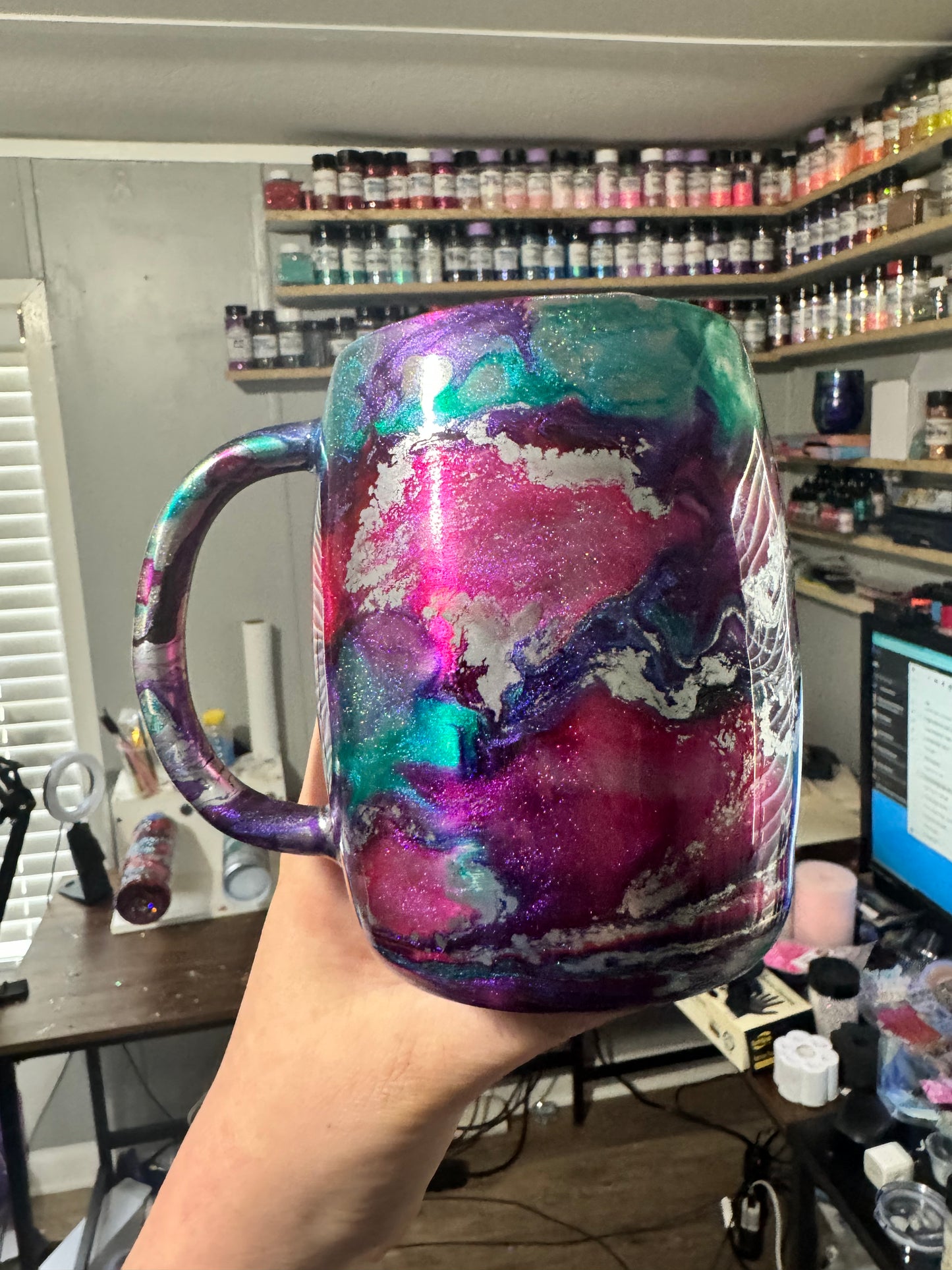 Custom Epoxy Coffee Mug with Lid